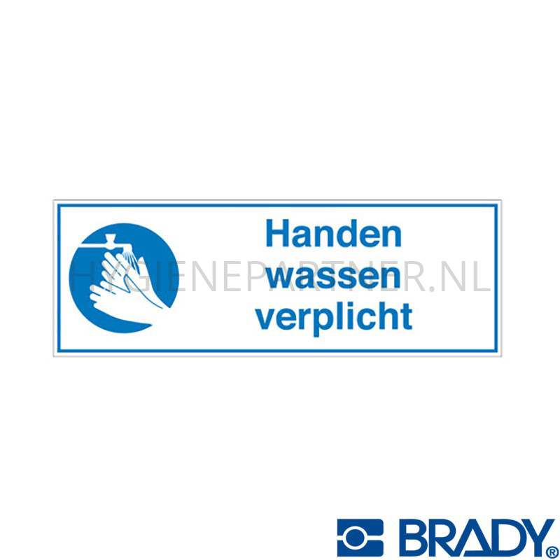 SB051073 Sticker handen wassen verplicht STN 667